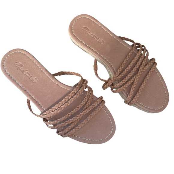 Madewell | The Kathryn Espadrille Leather Slide Sandal Size 7 NWOT - Picture 3 of 10